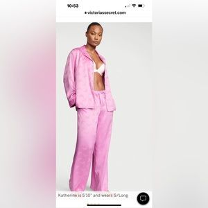 Victoria Secret Satin Long PJ Set pajamas
